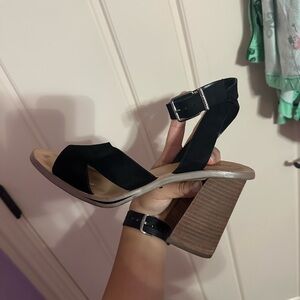 Gianni Bini Black Ankle Strap Heels